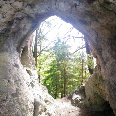 Blick aus der Höhle